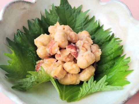 簡単おつまみ☆煎り大豆とアーモンドの味噌マヨあえ